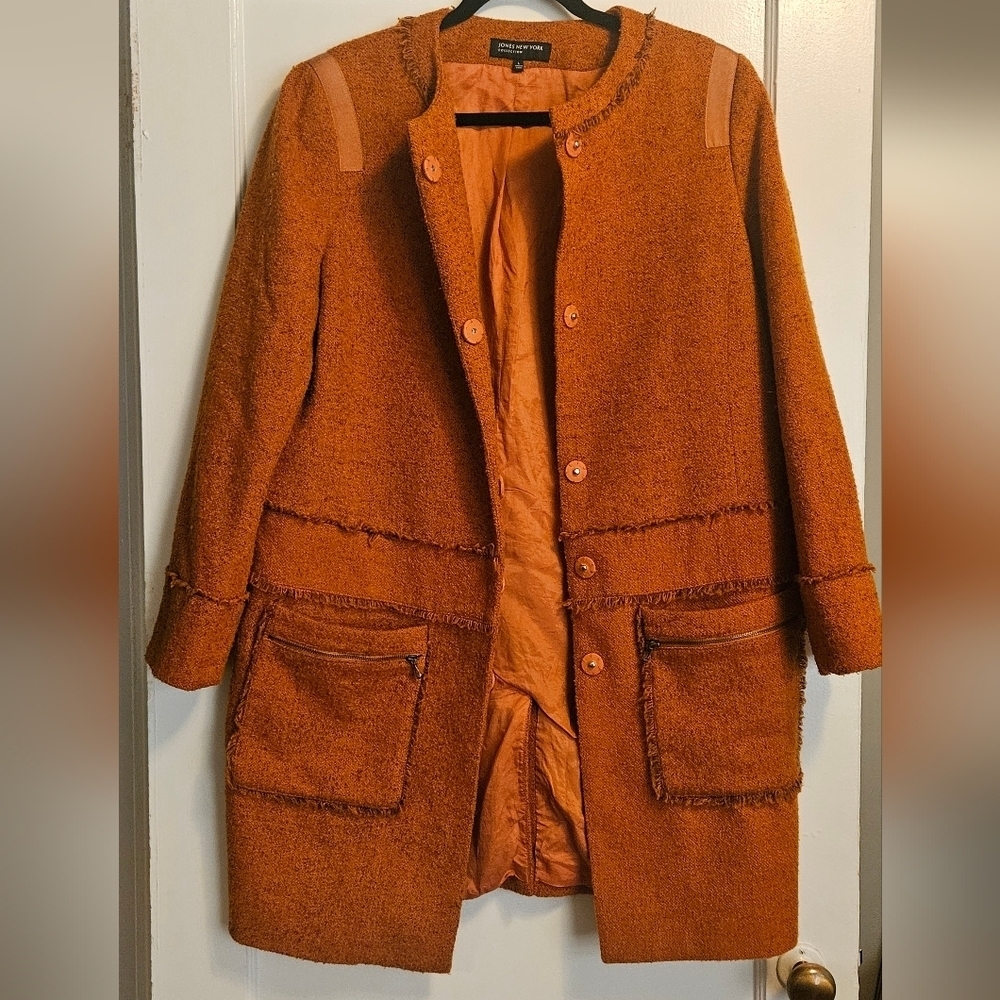 Vintage 70s Jones New York Burnt Orange Wool Jacket